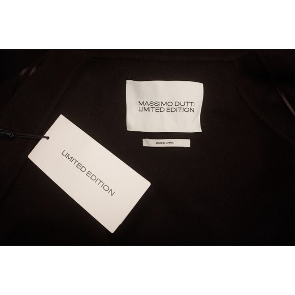 Massimo Dutti Limited Edition Womans Long Wool Coat Size M Brown 6468/555 NWT - Picture 6 of 6